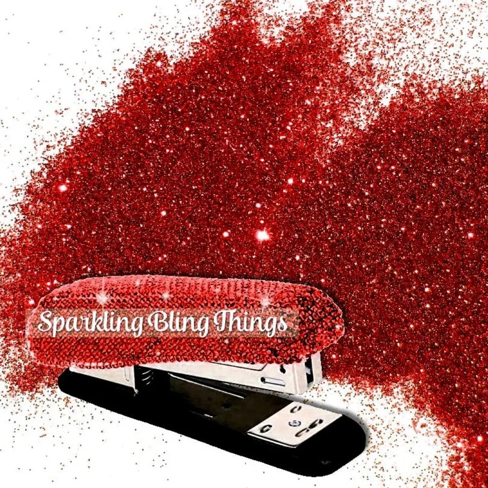 NWT Sparkling Bling Swarovski Crystal Rhinestone Desk Set: Red +  FREE G… - Picture 3 of 16